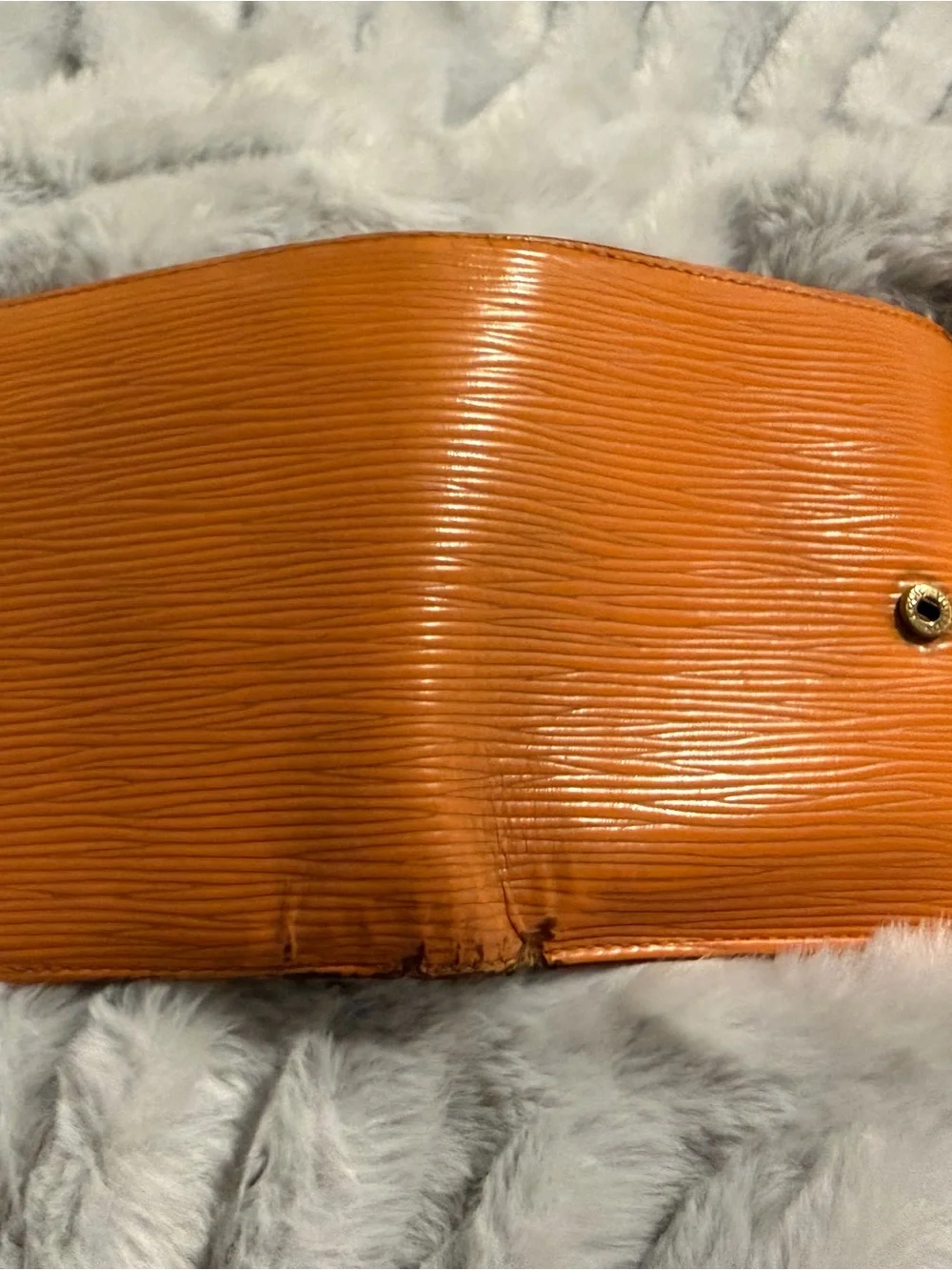 Louis Vuitton Orange Epi Leather Snap Wallet